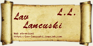 Lav Lančuški vizit kartica